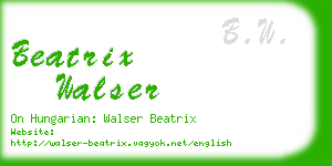 beatrix walser business card